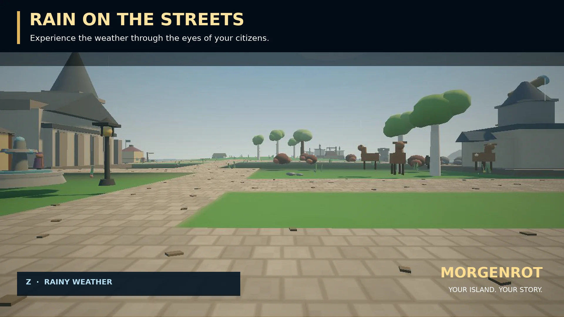 Rain transforms the streets